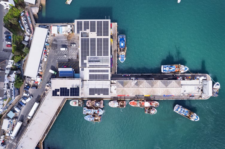 Second installment of solar panels at Brixham Fish Market.